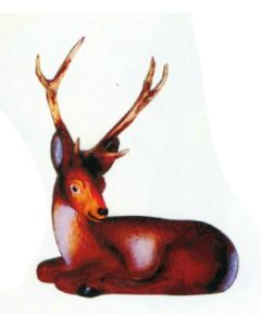 kleiner Hirsch liegend lebensgroß
