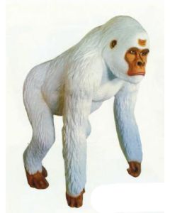 lebensgroßer weißer Gorilla lebensgroß