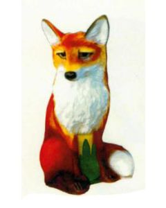 sitzender Fuchs lebensgroß