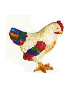 buntes Huhn lebensgroß
