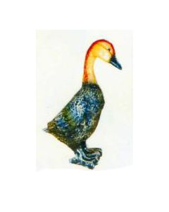 schwarz orangene Gans lebensgroß
