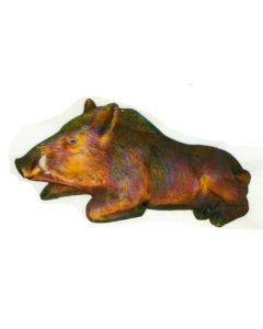 kleiner liegender Keiler Wildschwein lebensgroß