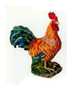 brauner Hahn lebensgroß