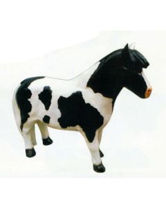 Pony schwarz weiß gefleckt verkleinert