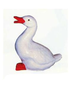 kleine sitzende schnatternde Gans lebensgroß