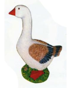 hübsche Wildgans auf Wiese lebensgroß