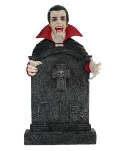 Dracula Grabstein mit Kreuz lebensgroß