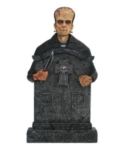 Monster Frankenstein Grabstein mit Kreuz (Variante 2) lebensgroß