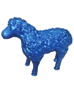 Schaf Glitzer blau verkleinert