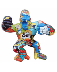 Gorilla Pop Art XXL lebensgroß