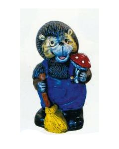kleiner Igel mit Besen vergrößert