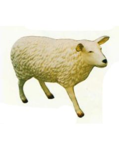 großes weißes Schaf lebensgroß