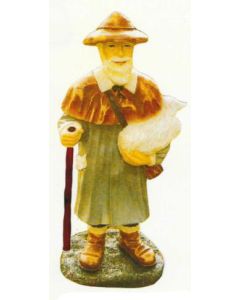 mittlerer Schäfer mit Stock und Schaf verkleinert