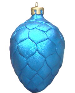 Weihnachtszapfen Blau vergrößert