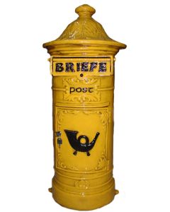 Briefkasten Mailbox gelb lebensgroß