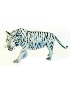 großer weißer Tiger laufend lebensgroß