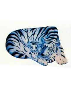 liegender Tiger weiß mit Kind lebensgroß