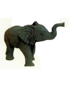 kleiner stehender Elefant Rüssel oben lebensgroß