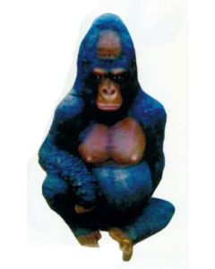 großer sitzender Gorilla lebensgroß