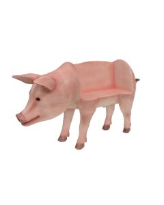 Rosa Schwein Sitz für Kinder lebensgroß