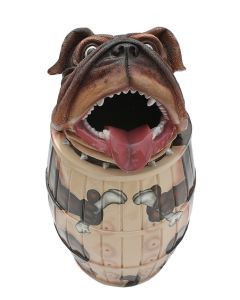 Abfalleimer oder Wäschekorb Hund Bulldog vergrößert