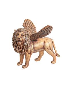 Goldener Löwe mit Flügeln lebensgroß