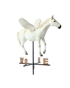 Weißer Pegasus Windrichtungsanzeiger verkleinert