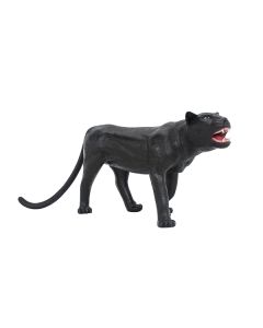 Schwarzer Jaguar stehend lebensgroß