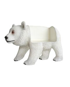 Polarbär Sitz für Kinder lebensgroß