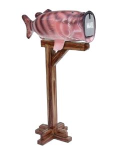 Briefkasten rosa Fisch lebensgroß
