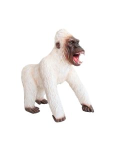 Weißer wütender Gorilla lebensgroß
