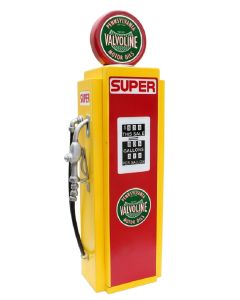 Route 66 Zapfsäule Gelb Rot als Schrank verkleinert