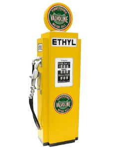 Route 66 Zapfsäule Gelb als Schrank verkleinert