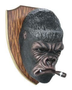 Gorillakopf mit Zigarre für Wand lebensgroß