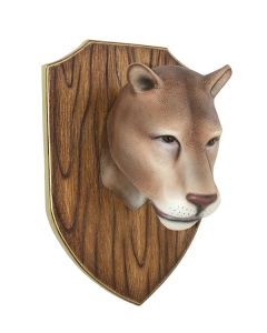 Löwenkopf auf Holz lebensgroß