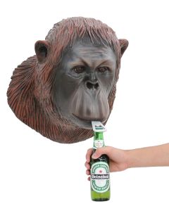 Orangutankopf Flaschenöffner lebensgroß
