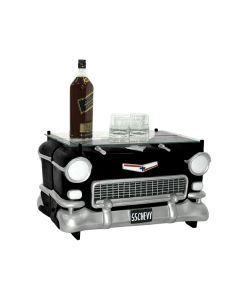 Tisch Chevy Schwarz mit Glasplatte verkleinert