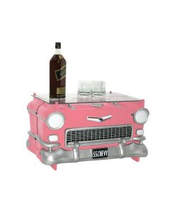 Tisch Chevy Rosa mit Glasplatte verkleinert