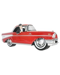 Wanddeko Chevy Rot mit Elvis verkleinert