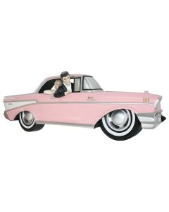 Wanddeko Chevy Rosa mit Elvis und Marilyn verkleinert