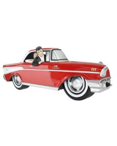 Wanddeko Chevy Rot mit Elvis und Marilyn verkleinert