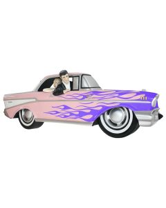 Wanddeko Chevy Rosa mit lila Flammen und Elvis verkleinert