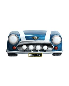 Wanddeko Mini Cooper Blau verkleinert
