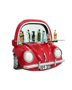 Spiegel VW Rot mit Regal verkleinert