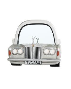 Spiegel Rolls Royce Silber mit Regal mit Emblem verkleinert
