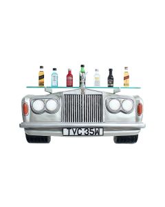 Wandregal Rolls Royce Silber mit Glasplatte verkleinert
