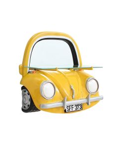 Spiegel VW Gelb mit Regal verkleinert
