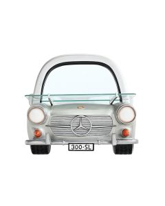 Spiegel Mercedes Benz Silber mit Regal verkleinert