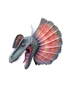 Dinosaurier Dilophosauruskopf lebensgroß