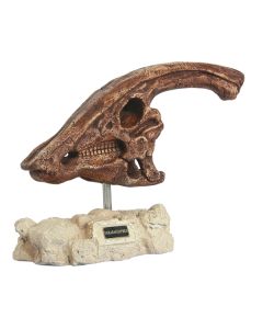 Dinosaurier Parasaulophus auf Stein lebensgroß